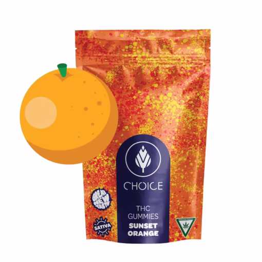 Choice Chews - Sunset Orange Gummies (Sativa) - 100mg