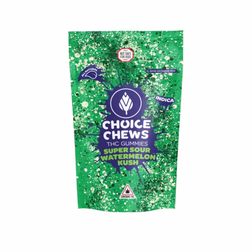 Choice Chews - Super Sour Watermelon Kush (Indica)- 100mg