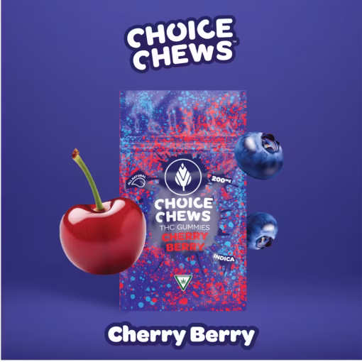 Choice Chews - Cherry Berry Gummies (Indica) - 200mg