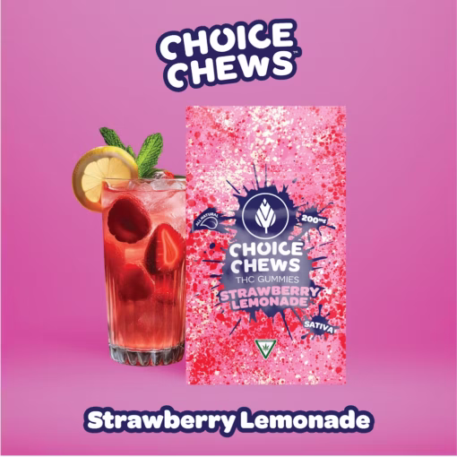 Choice Chews - Strawberry Lemonade Gummies (Sativa) - 200mg