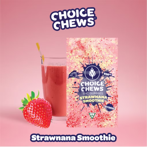 Choice Chews - Strawnana Smoothie Gummies (Hybrid) - 200mg